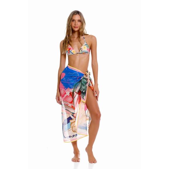 Agua Bendita Other - Agua Bendita x Hawaiian Tropic Sarong Marine Tahiti One Size NWT